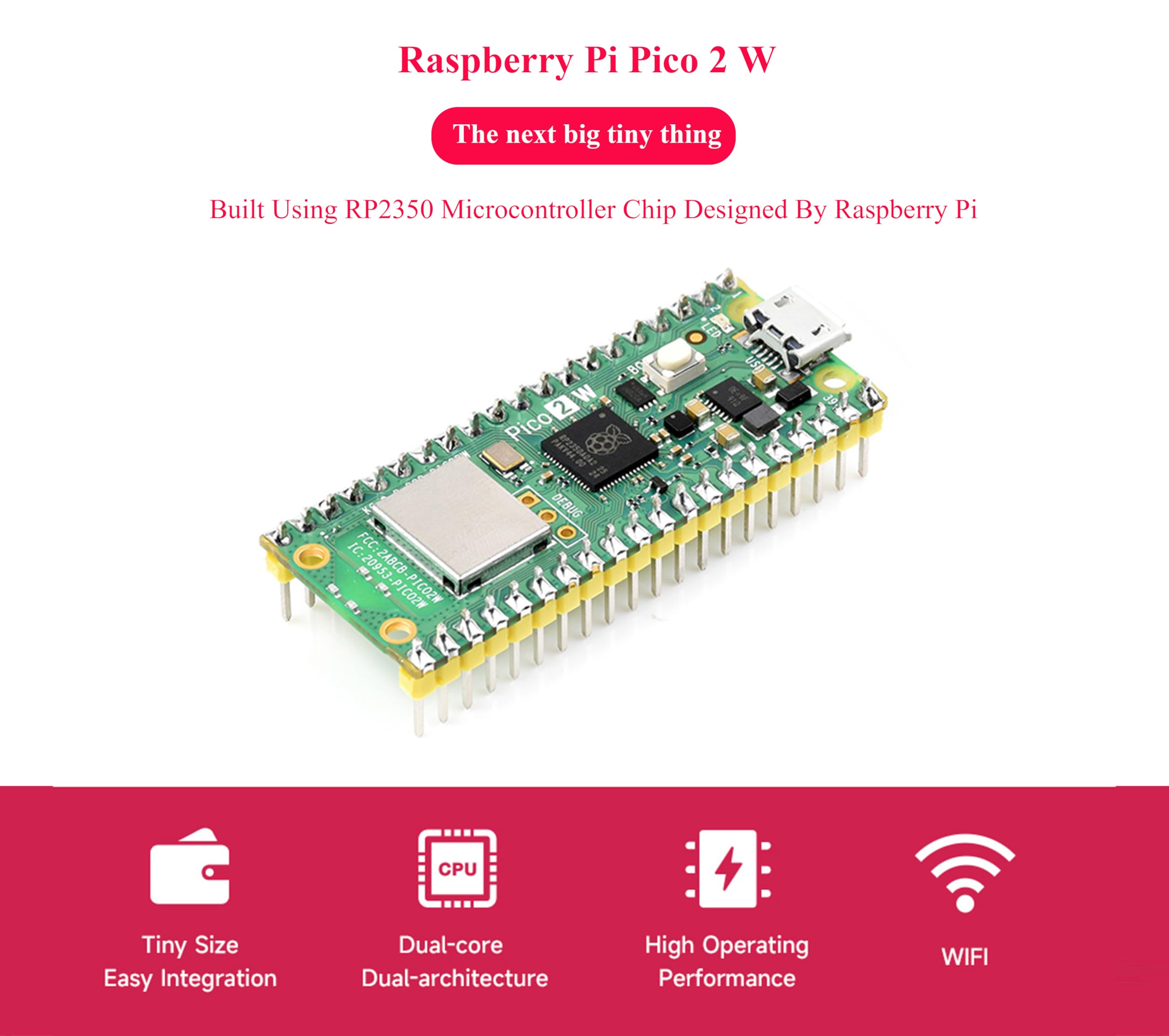 Amazon.com: Pico 2 W Starter Kit with Pico 2 W with Pre-Soldered